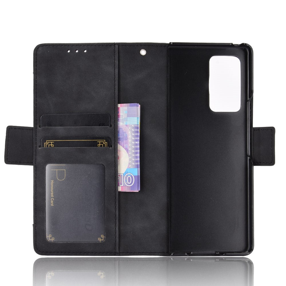 Galaxy Z Fold2 5G Multi-Slot Lederhülle – Mit Ständerfunktion und Brieftaschenfunktion