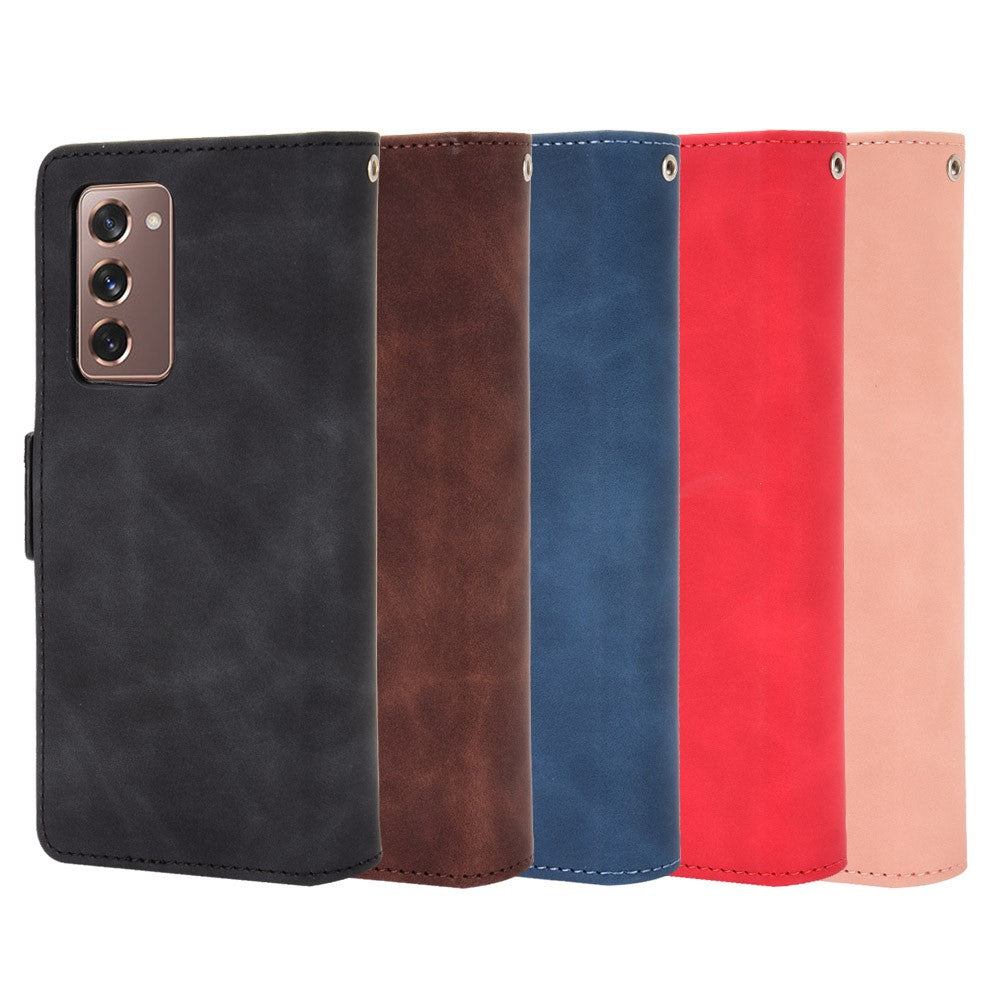 Galaxy Z Fold2 5G Multi-Slot Lederhülle – Mit Ständerfunktion und Brieftaschenfunktion