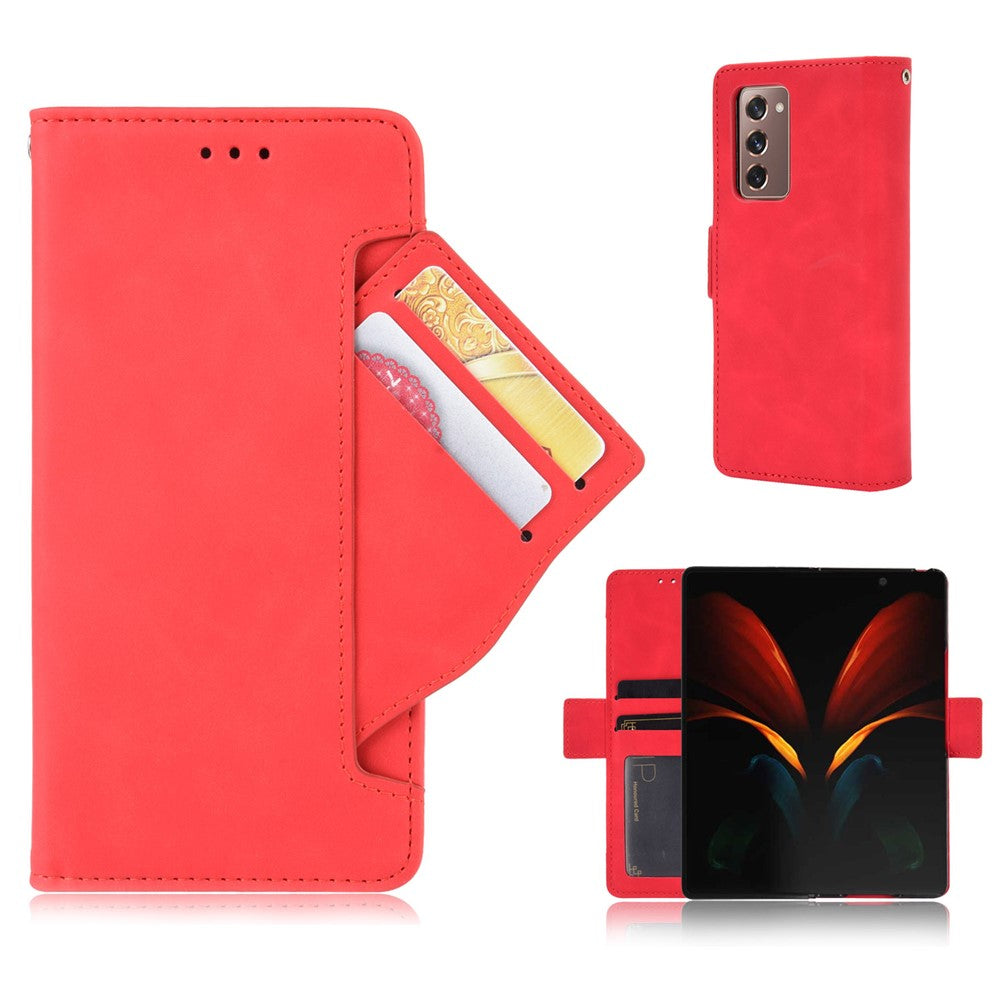 Galaxy Z Fold2 5G Multi-Slot Lederhülle – Mit Ständerfunktion und Brieftaschenfunktion