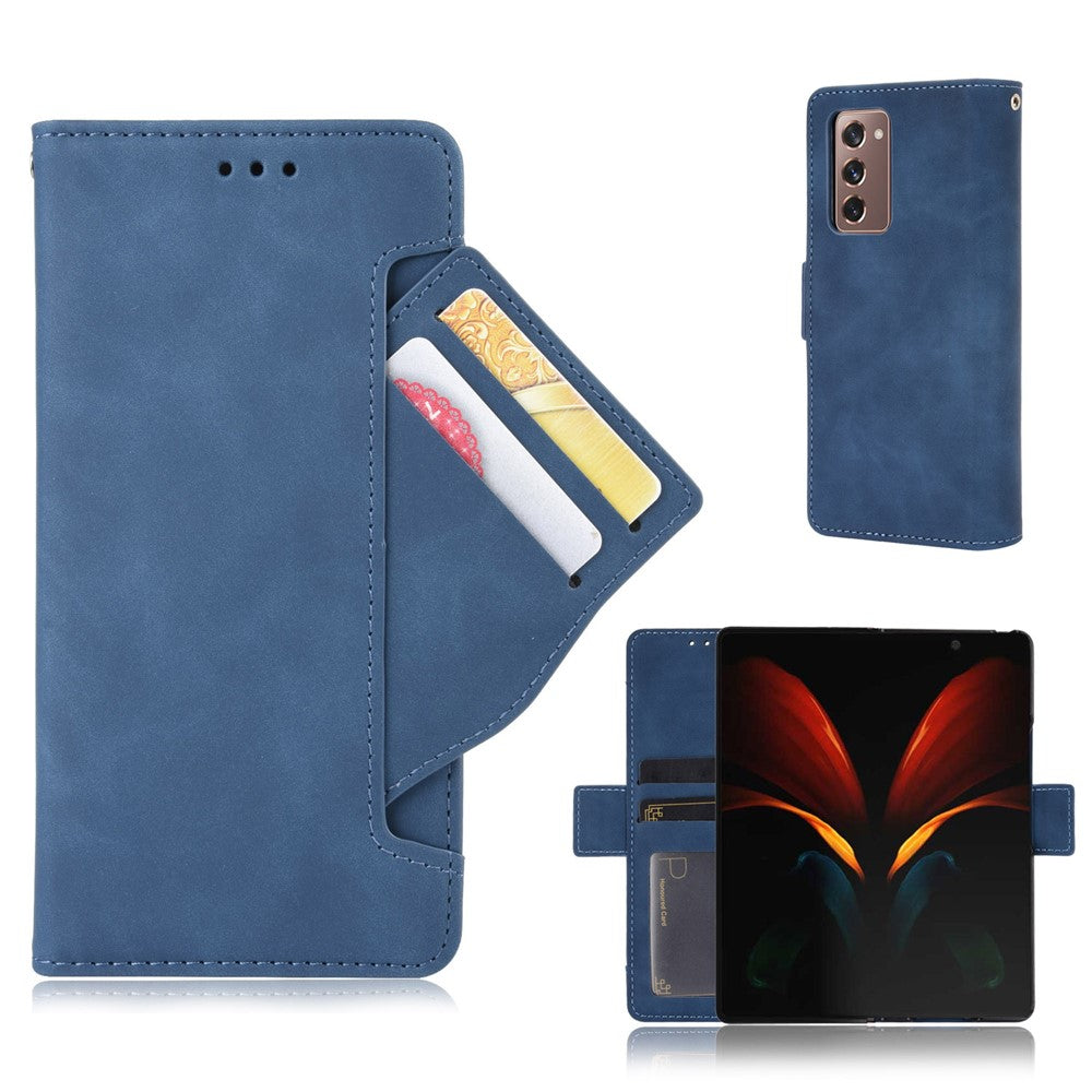 Galaxy Z Fold2 5G Multi-Slot Lederhülle – Mit Ständerfunktion und Brieftaschenfunktion
