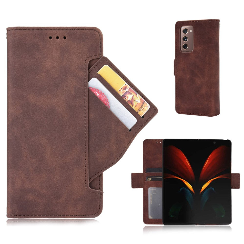 Galaxy Z Fold2 5G Multi-Slot Lederhülle – Mit Ständerfunktion und Brieftaschenfunktion