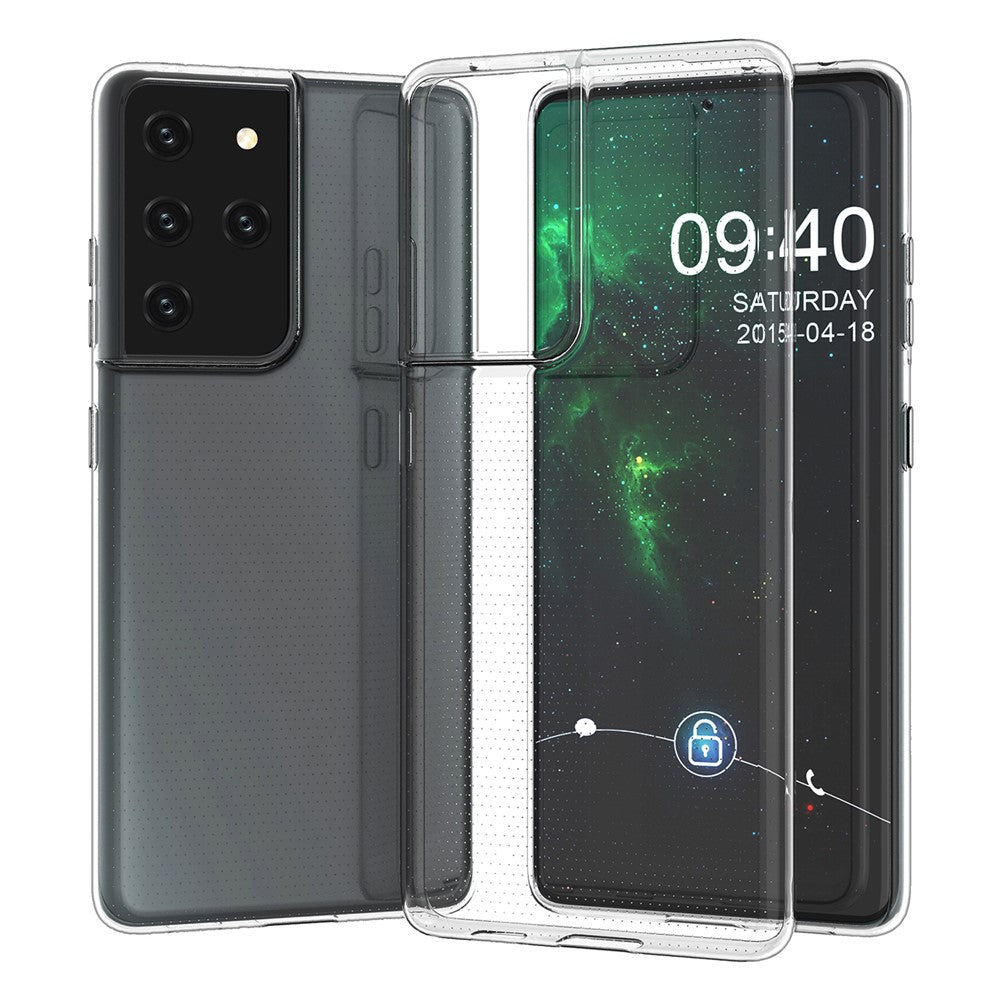 Galaxy S21 Ultra Transparente Hülle – Kratzfest, weich & stoßfest