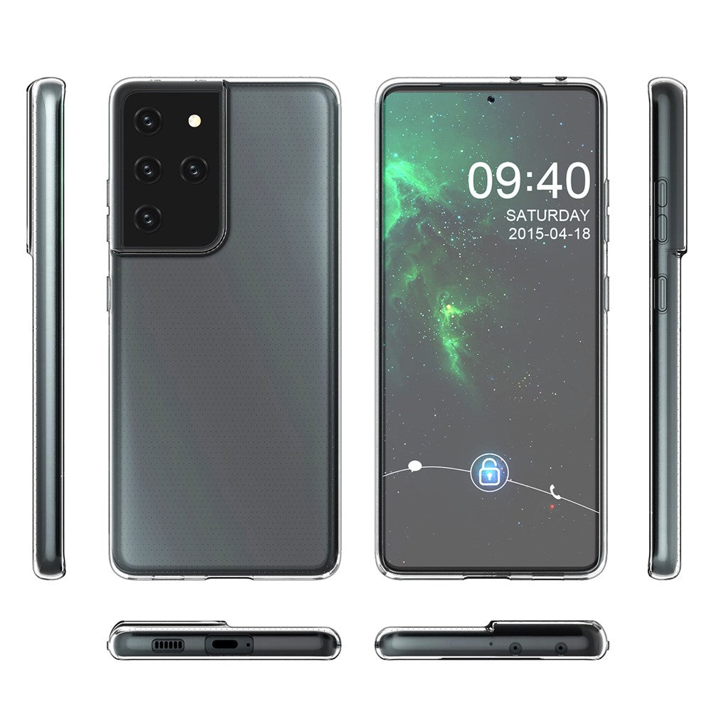 Galaxy S21 Ultra Transparente Hülle – Kratzfest, weich & stoßfest