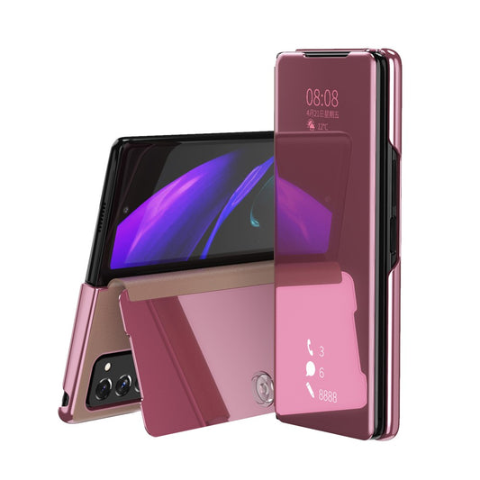 Galaxy Z Fold2 5G – Handyhülle aus Kunststoff und PU-Leder, mit Ständer