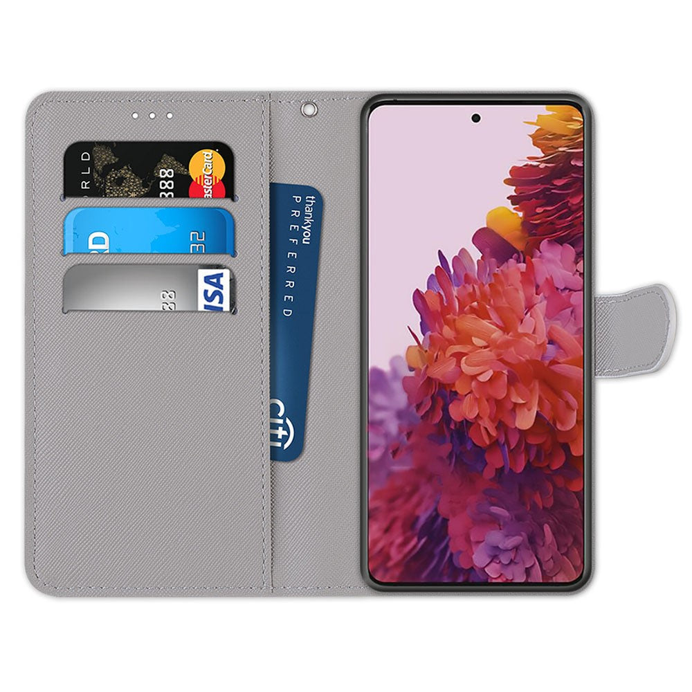 Galaxy S21 4G/5G Wallet-Hülle – Muster, Mit Kartenfächer & Ständer