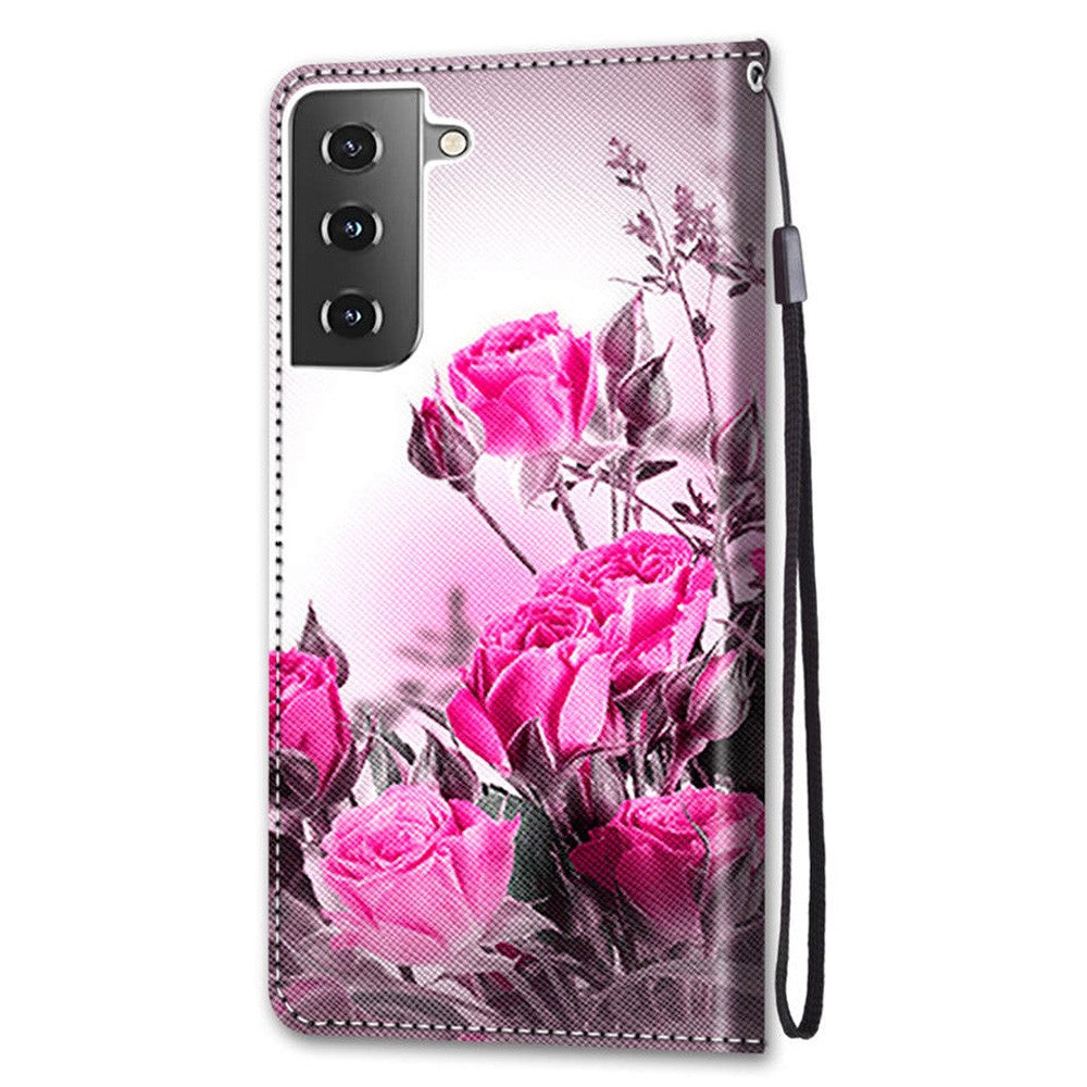 Galaxy S21 4G/5G Wallet-Hülle – Muster, Mit Kartenfächer & Ständer