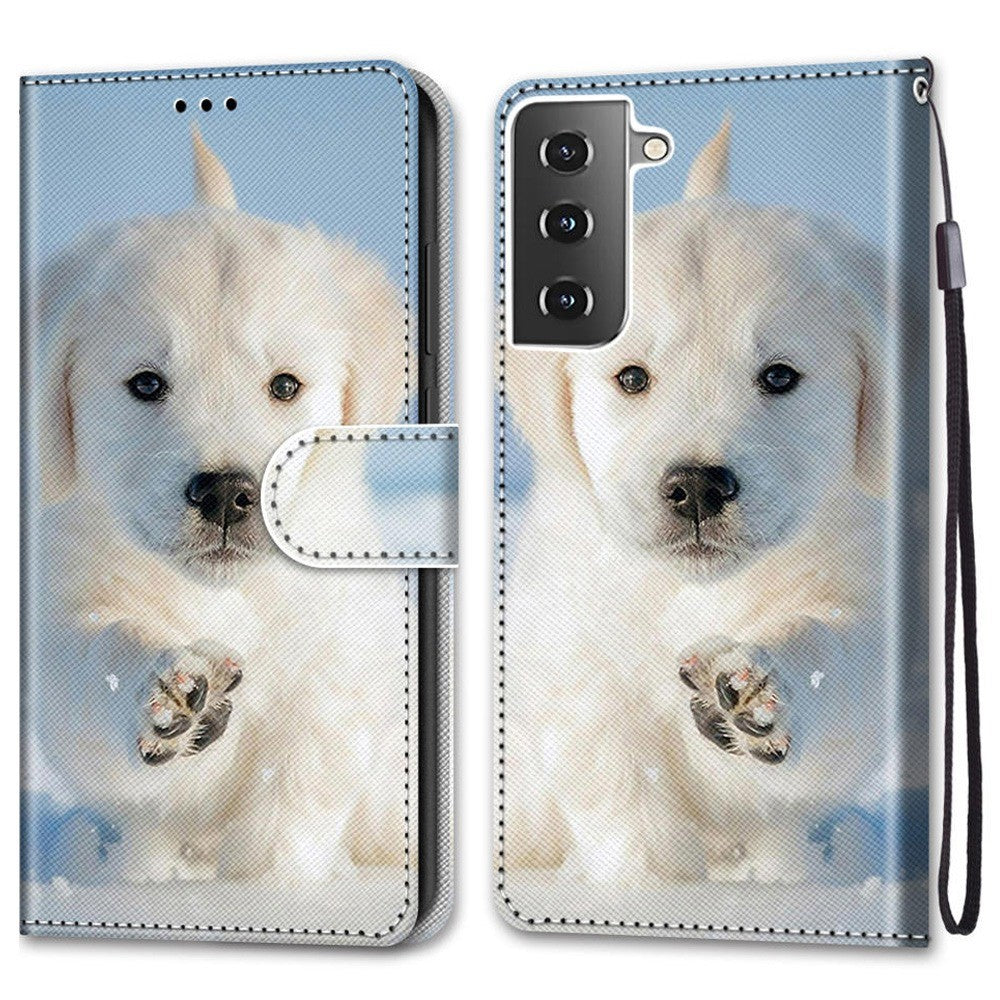 Galaxy S21 4G/5G Wallet-Hülle – Muster, Mit Kartenfächer & Ständer