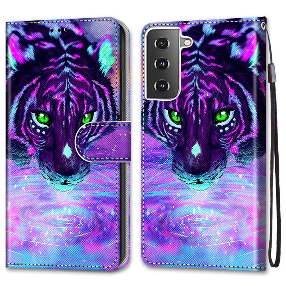 Galaxy S21 4G/5G Wallet-Hülle – Muster, Mit Kartenfächer & Ständer