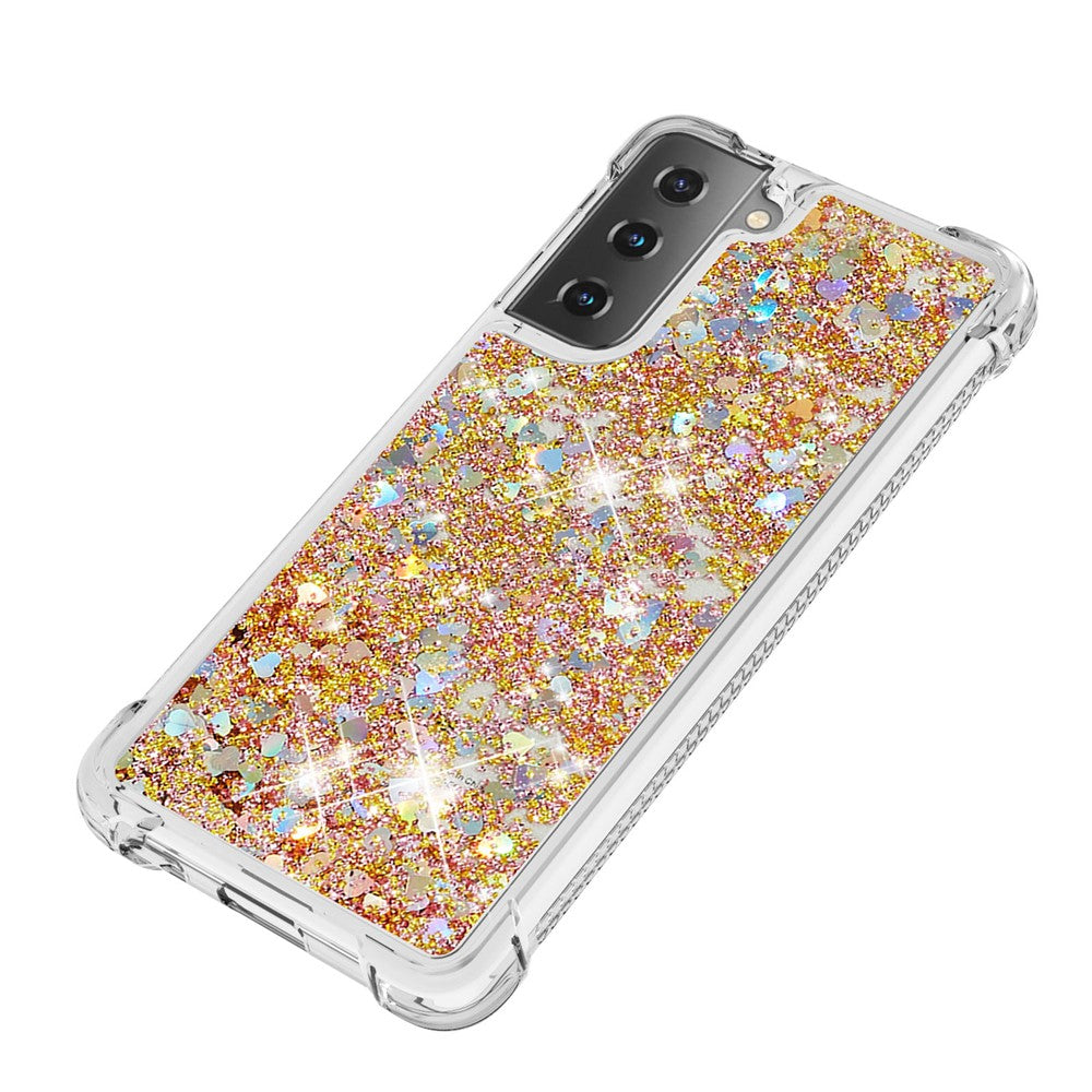 Galaxy S21 4G/5G Glitzer-Hülle – Stoßfest & mit Treibsand