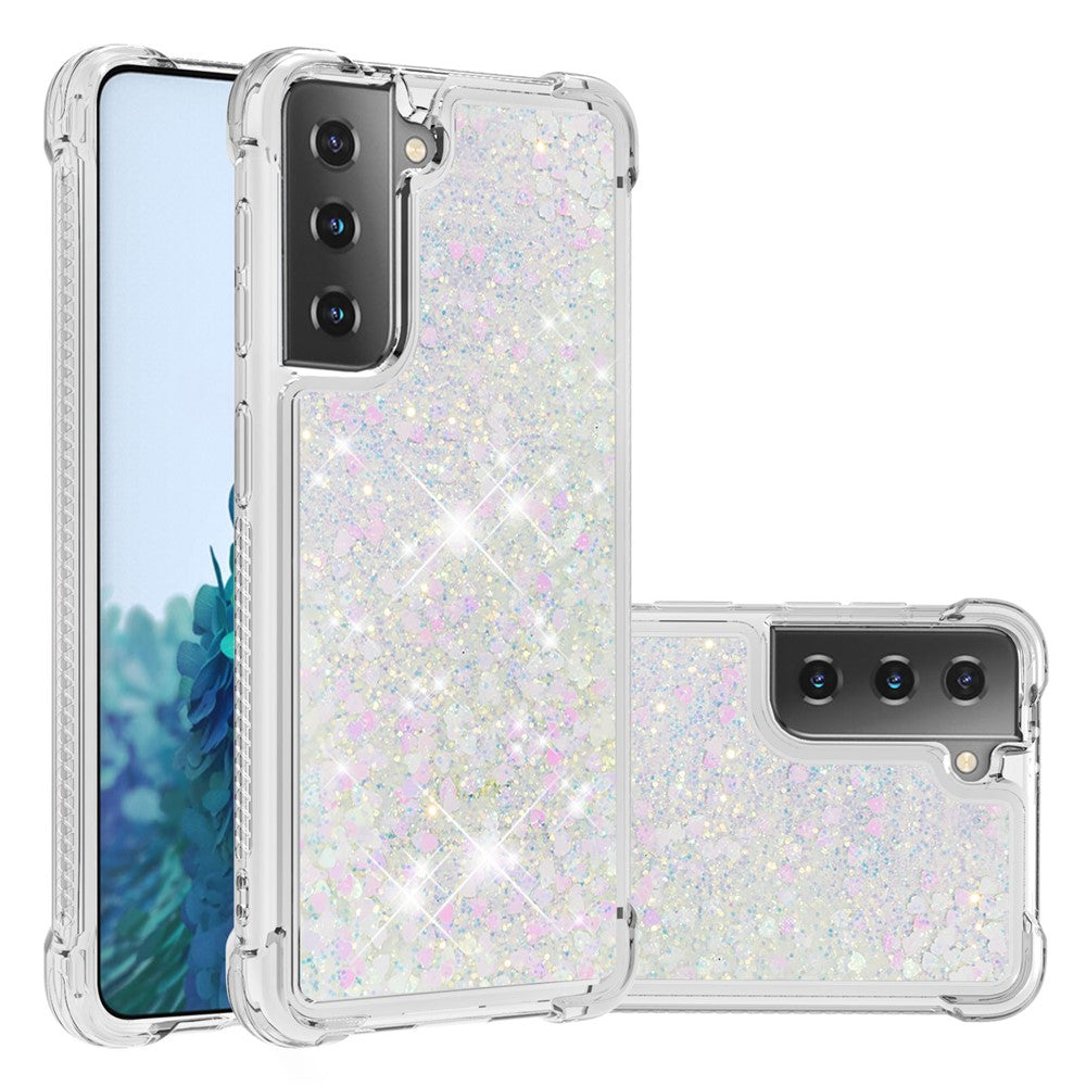 Galaxy S21 Plus 5G Glitzer-Hülle – Stoßfest & mit Treibsand