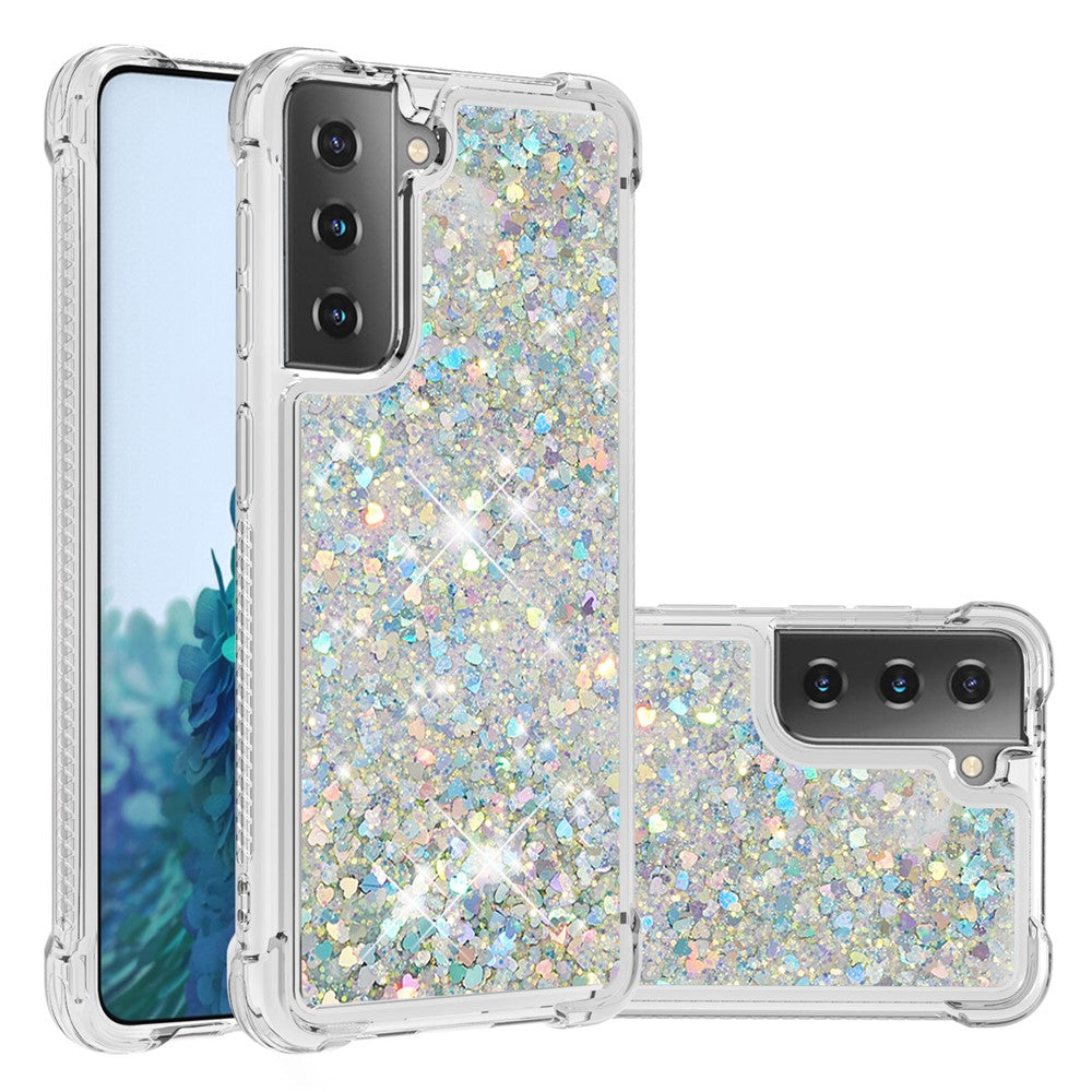 Galaxy S21 Plus 5G Glitzer-Hülle – Stoßfest & mit Treibsand