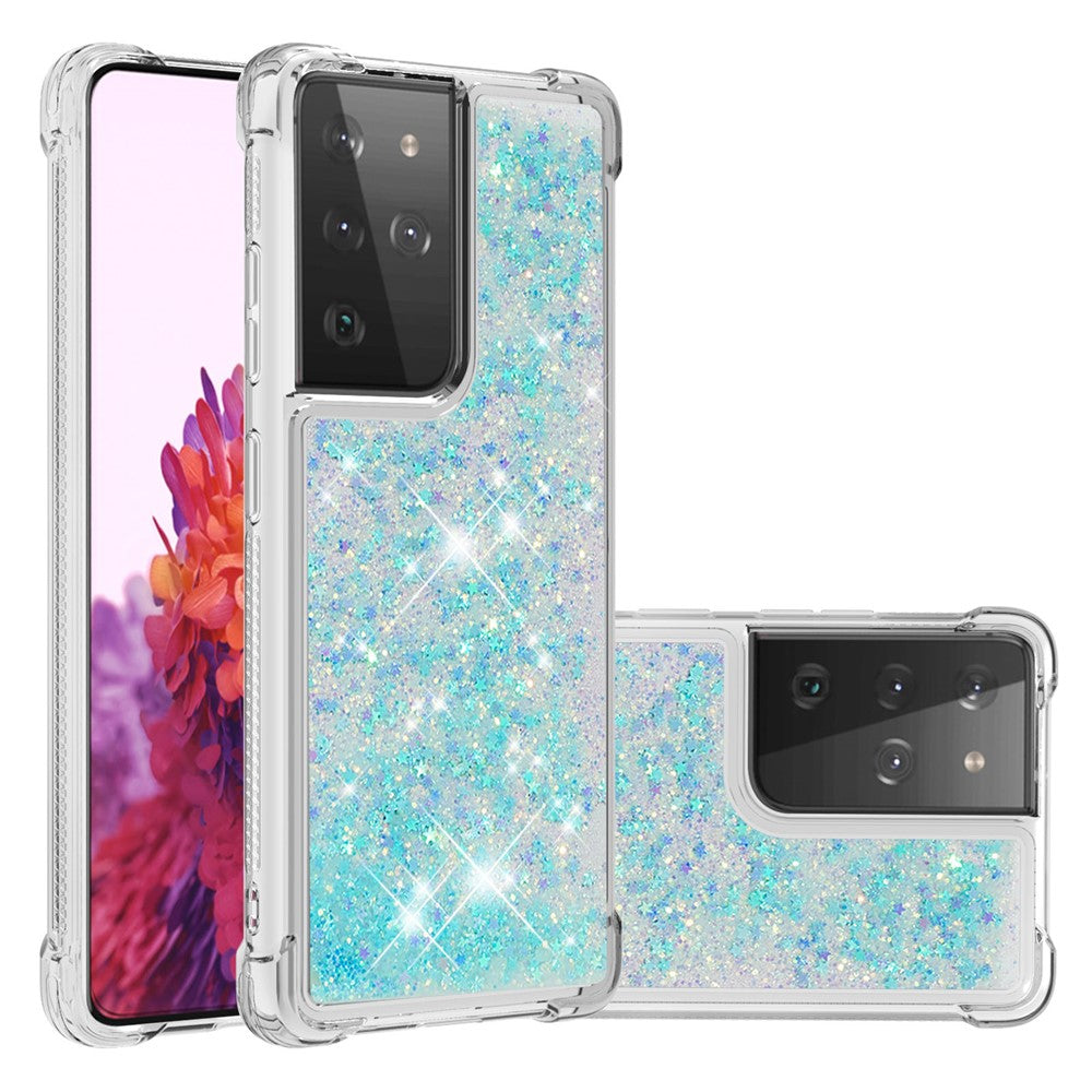 Galaxy S21 Ultra 5G Glitzer-Hülle – Stoßfest & mit Treibsand