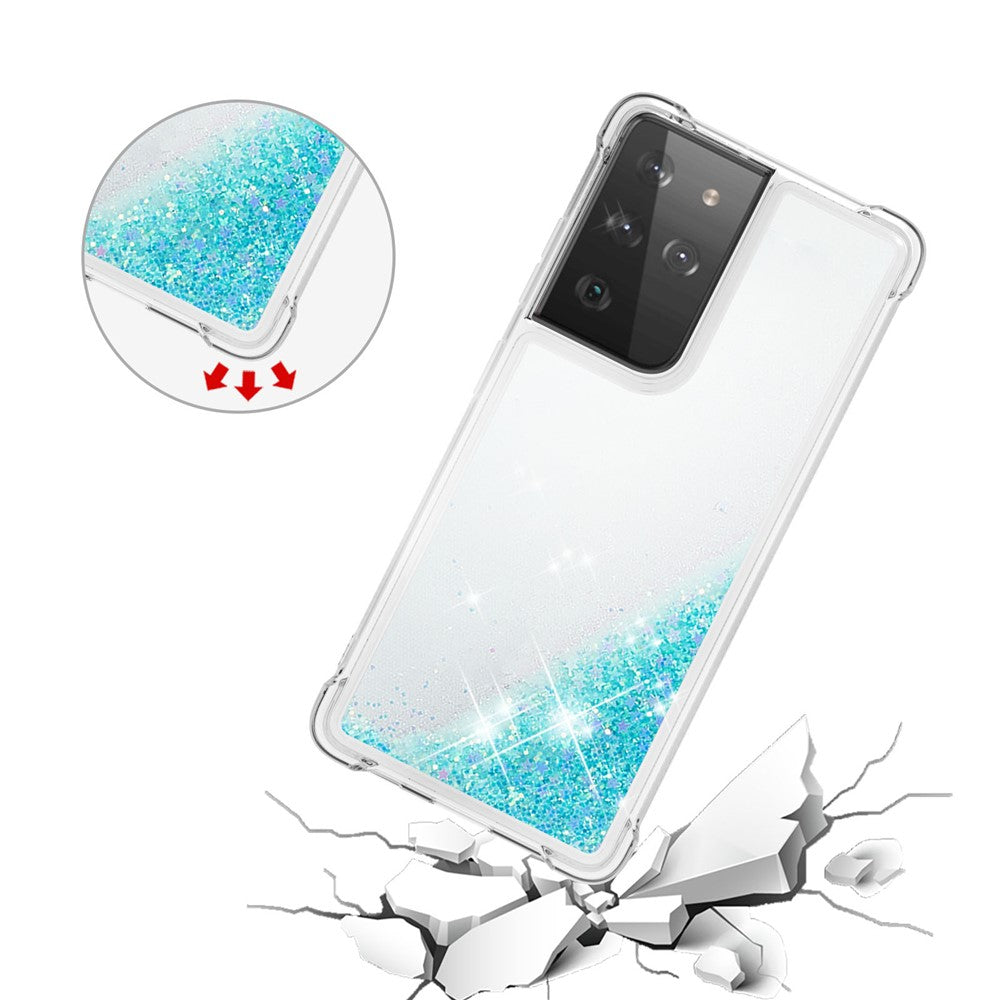 Galaxy S21 Ultra 5G Glitzer-Hülle – Stoßfest & mit Treibsand