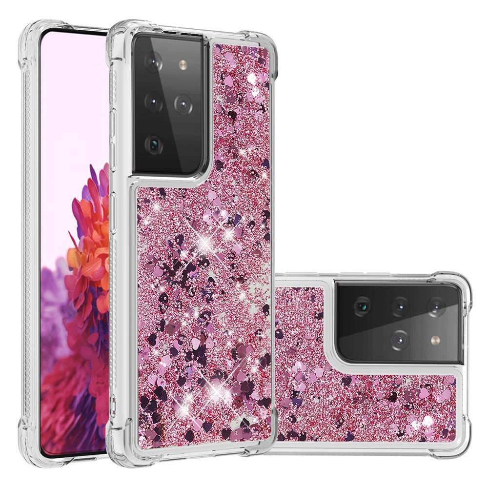 Galaxy S21 Ultra 5G Glitzer-Hülle – Stoßfest & mit Treibsand