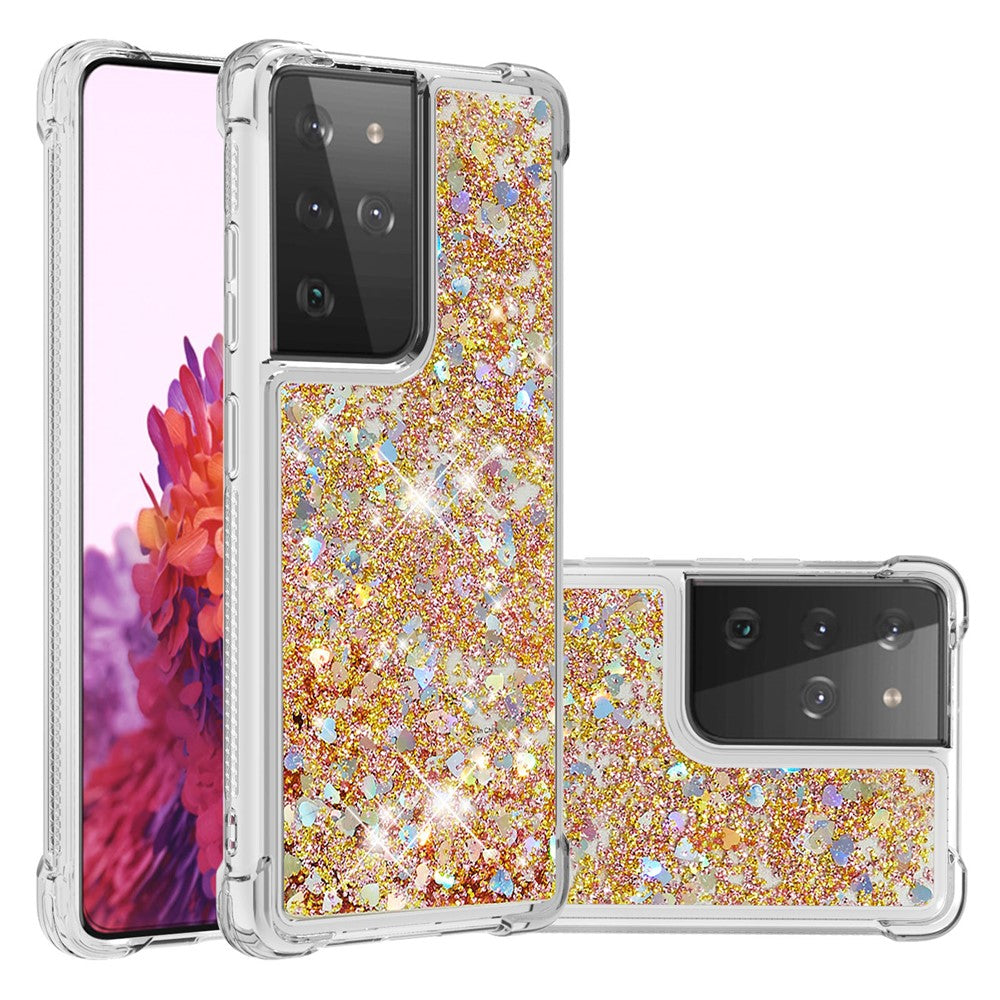 Galaxy S21 Ultra 5G Glitzer-Hülle – Stoßfest & mit Treibsand