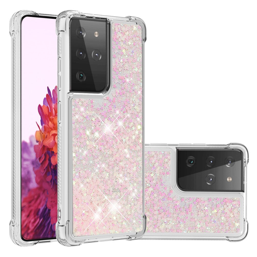 Galaxy S21 Ultra 5G Glitzer-Hülle – Stoßfest & mit Treibsand