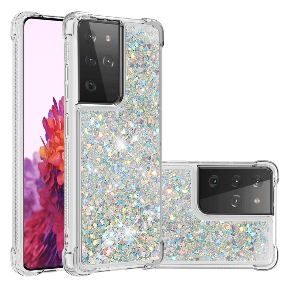 Galaxy S21 Ultra 5G Glitzer-Hülle – Stoßfest & mit Treibsand
