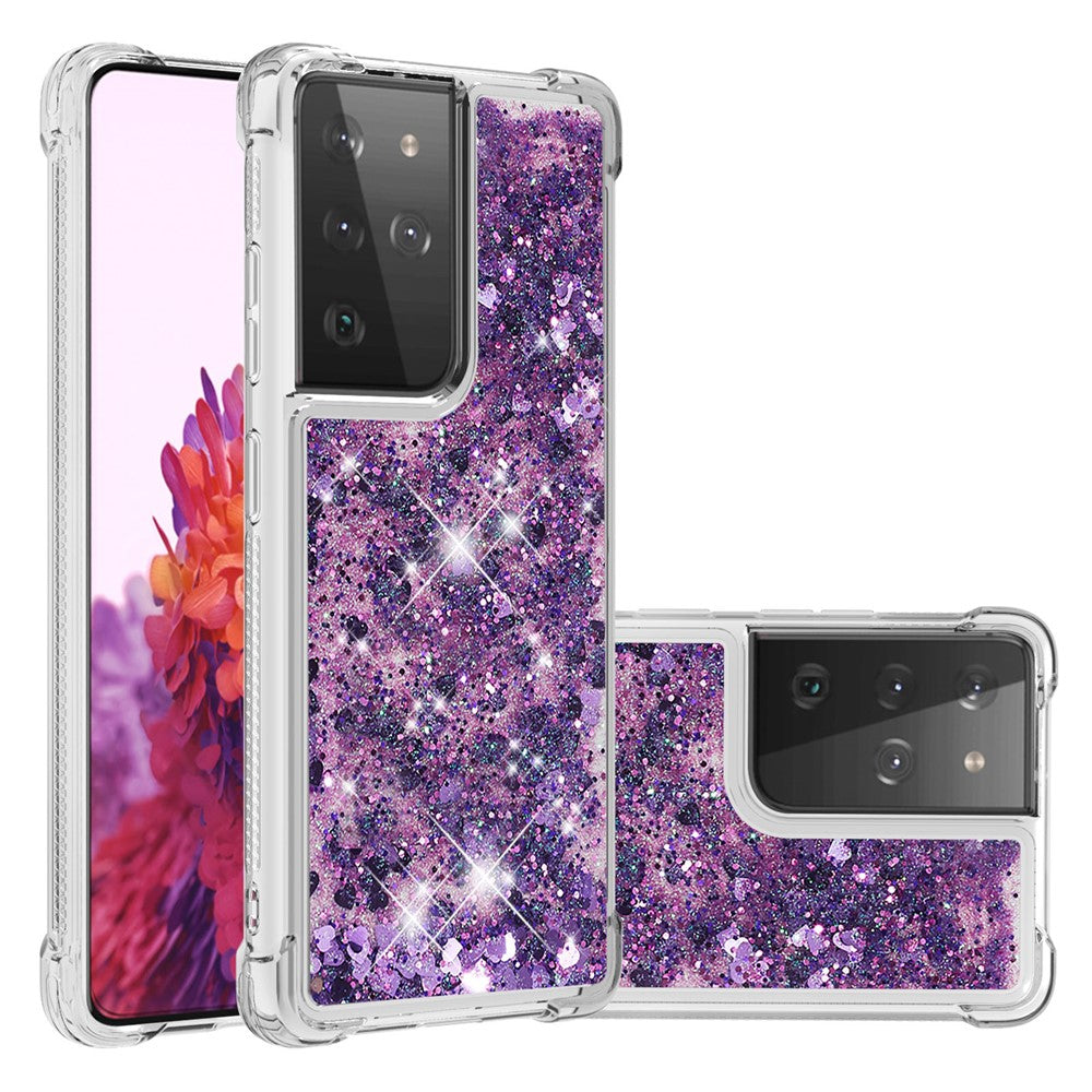Galaxy S21 Ultra 5G Glitzer-Hülle – Stoßfest & mit Treibsand