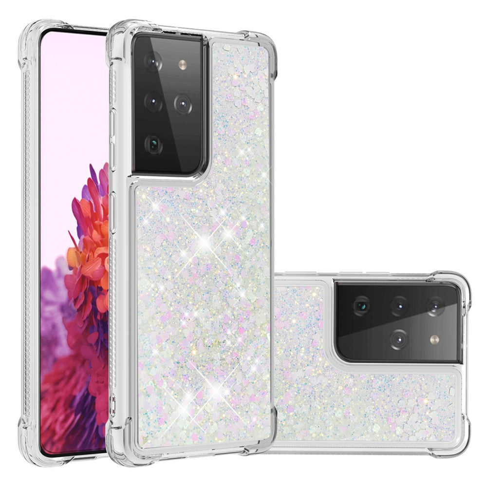 Galaxy S21 Ultra 5G Glitzer-Hülle – Stoßfest & mit Treibsand