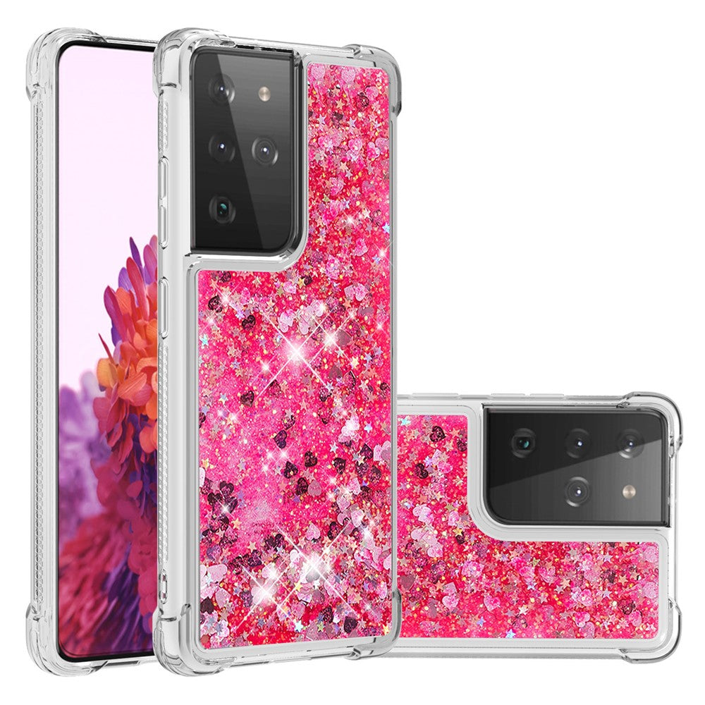 Galaxy S21 Ultra 5G Glitzer-Hülle – Stoßfest & mit Treibsand