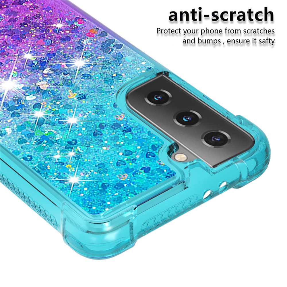 Galaxy S21 4G/5G Glitter-Hülle – Farbverlauf mit funkelndem Puder