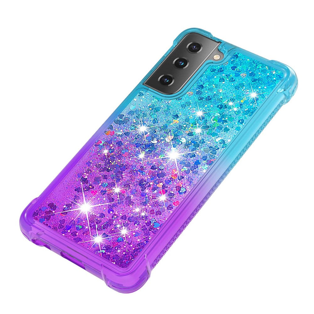 Galaxy S21 4G/5G Glitter-Hülle – Farbverlauf mit funkelndem Puder