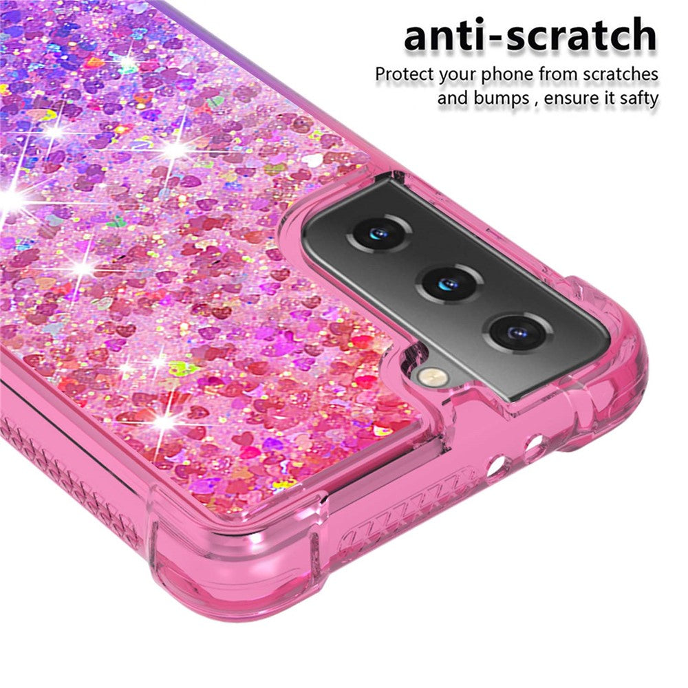 Galaxy S21 Plus 5G Glitter-Hülle – Farbverlauf mit funkelndem Puder