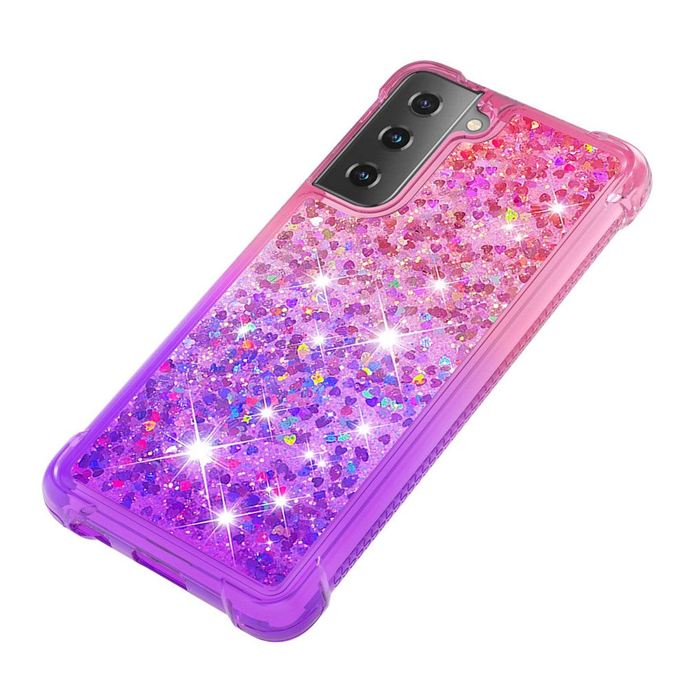 Galaxy S21 Plus 5G Glitter-Hülle – Farbverlauf mit funkelndem Puder