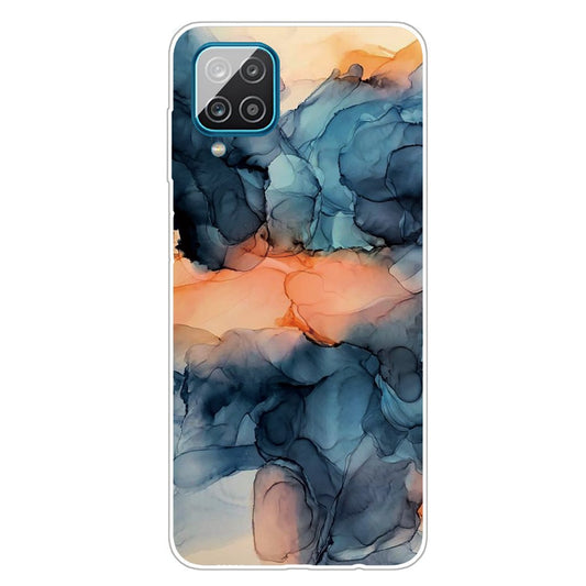 Galaxy A12 Stoßfeste Hülle – Mit Marmormuster