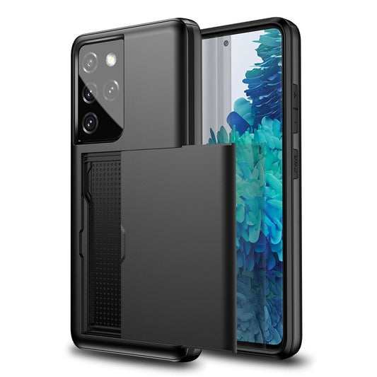 Galaxy S21 Ultra 5G Schiebekartensteckplatz-Hülle – Mit Kratzfestem Design