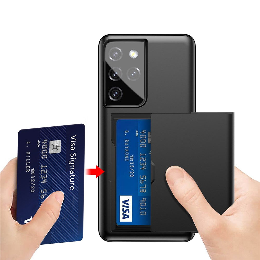 Galaxy S21 Ultra 5G Schiebekartensteckplatz-Hülle – Mit Kratzfestem Design
