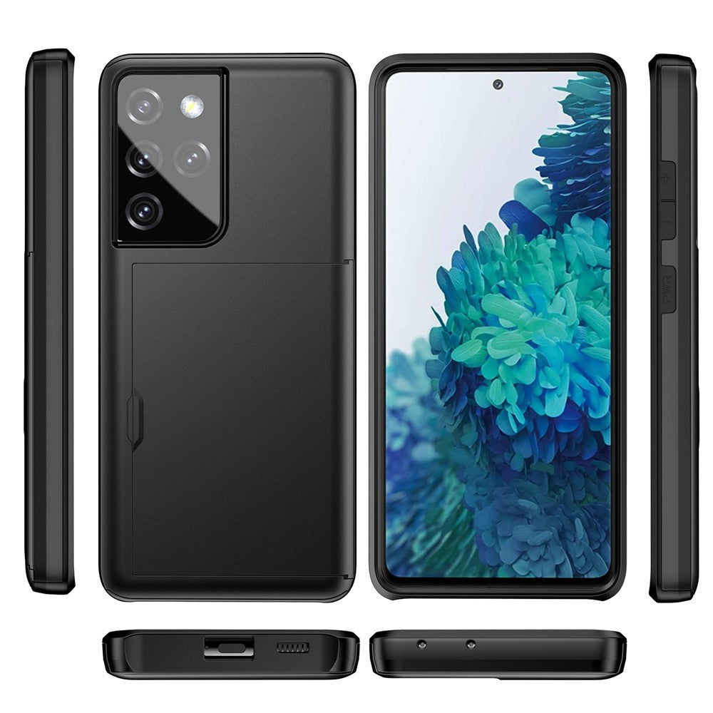 Galaxy S21 Ultra 5G Schiebekartensteckplatz-Hülle – Mit Kratzfestem Design