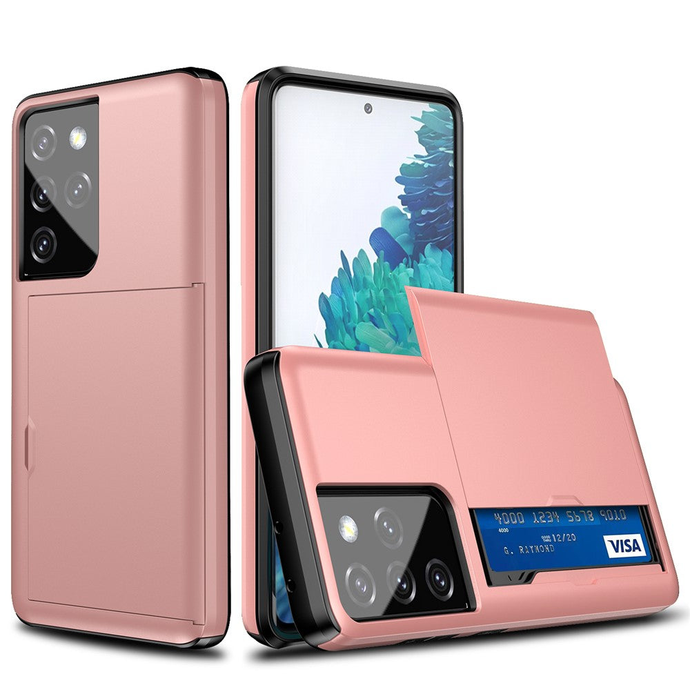 Galaxy S21 Ultra 5G Schiebekartensteckplatz-Hülle – Mit Kratzfestem Design