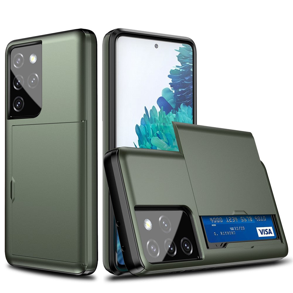 Galaxy S21 Ultra 5G Schiebekartensteckplatz-Hülle – Mit Kratzfestem Design