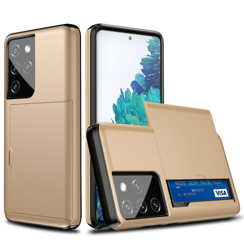 Galaxy S21 Ultra 5G Schiebekartensteckplatz-Hülle – Mit Kratzfestem Design