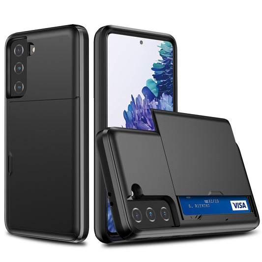 Galaxy S21 4G/5G Schiebekartensteckplatz-Hülle – Mit Kratzfestem Design