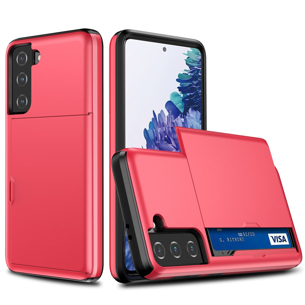 Galaxy S21 4G/5G Schiebekartensteckplatz-Hülle – Mit Kratzfestem Design