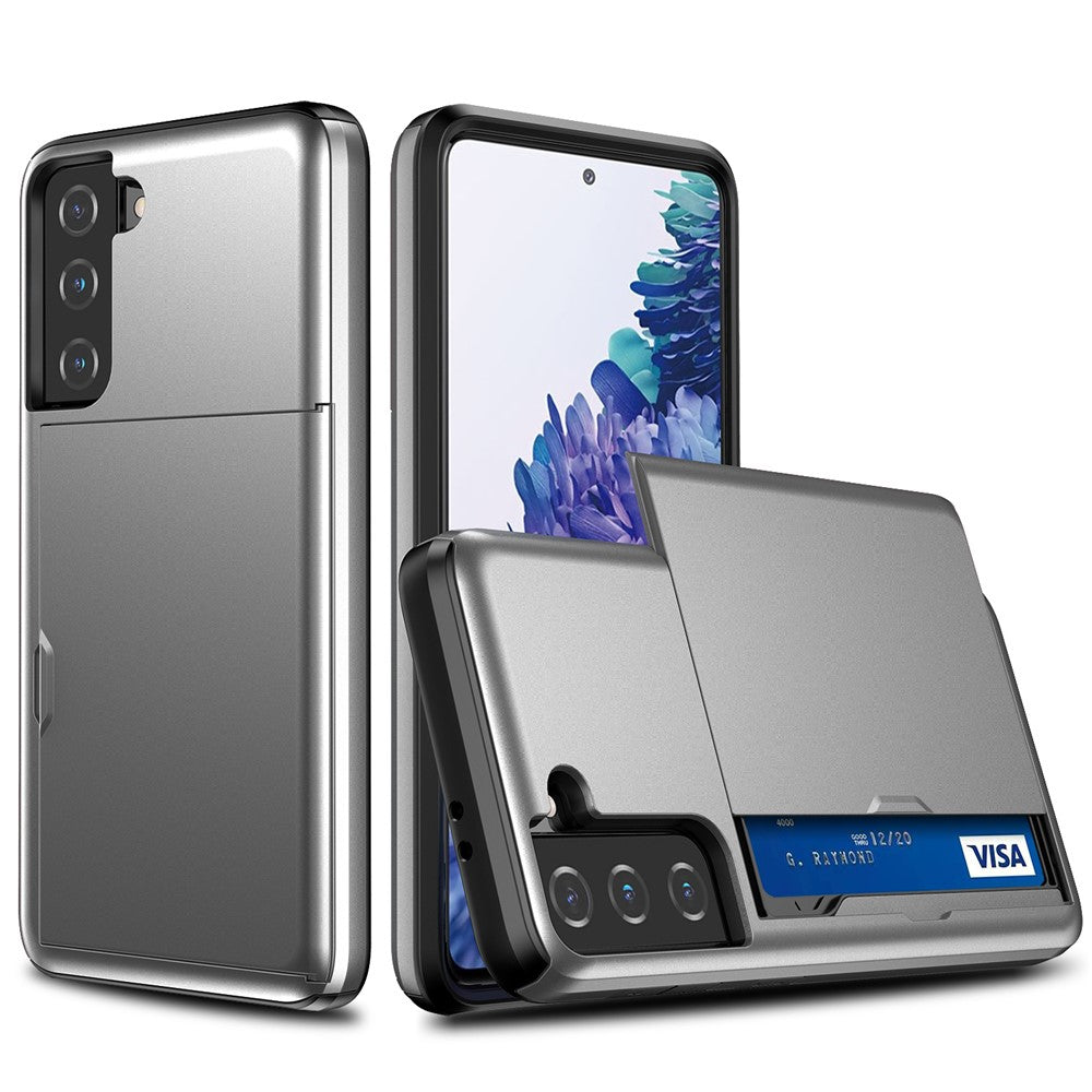 Galaxy S21 4G/5G Schiebekartensteckplatz-Hülle – Mit Kratzfestem Design