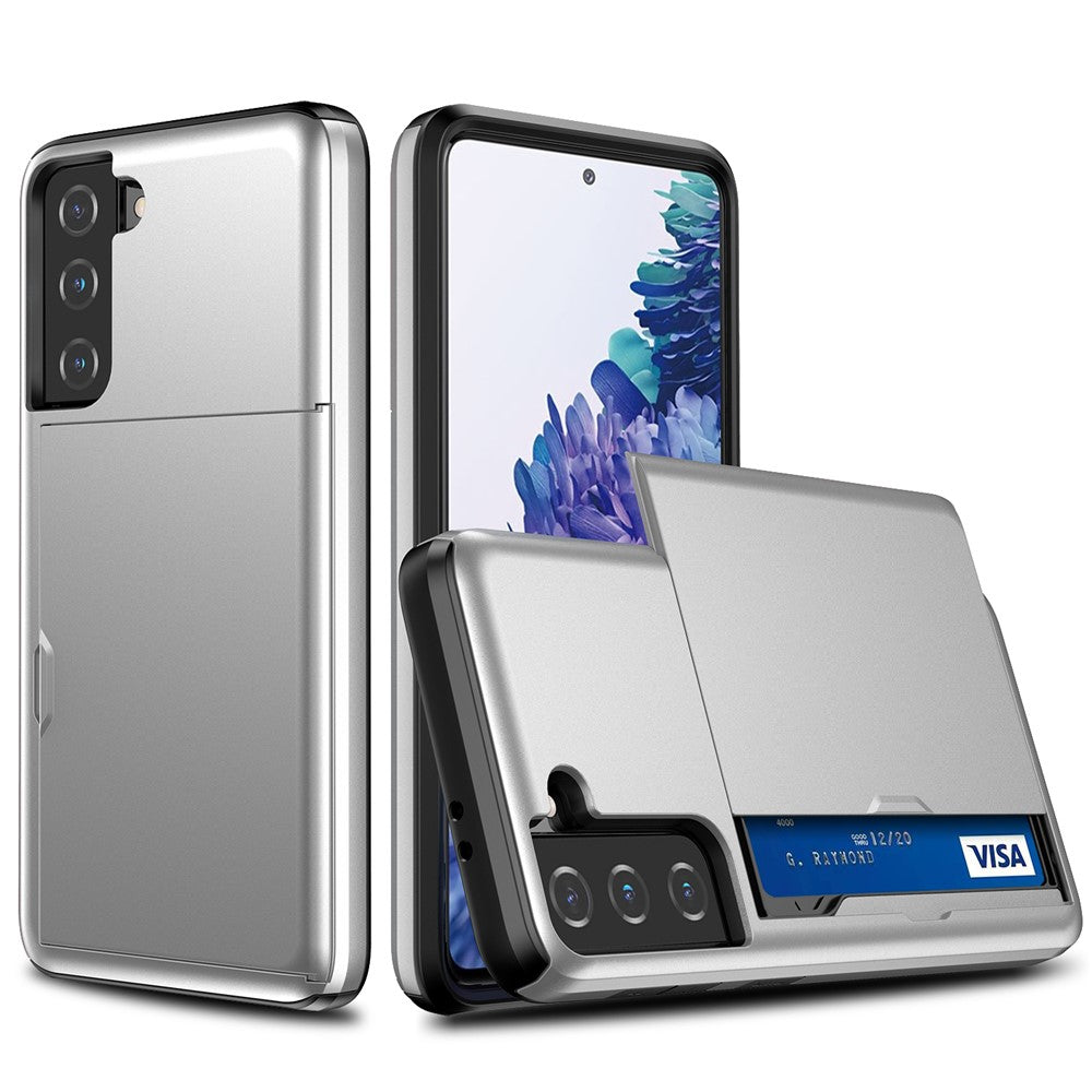 Galaxy S21 4G/5G Schiebekartensteckplatz-Hülle – Mit Kratzfestem Design