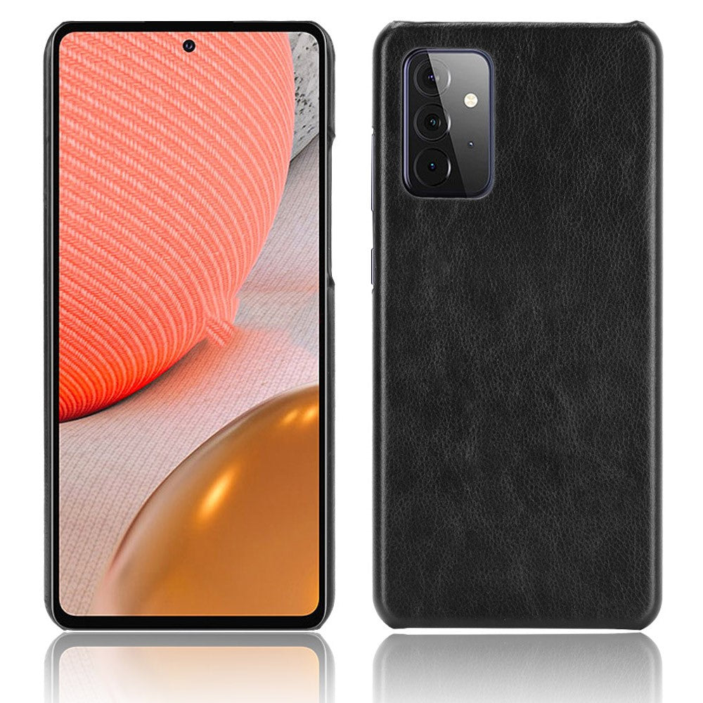 Galaxy A72 5G/4G Schutzhülle – mit Litchi-Leder-Beschichtung