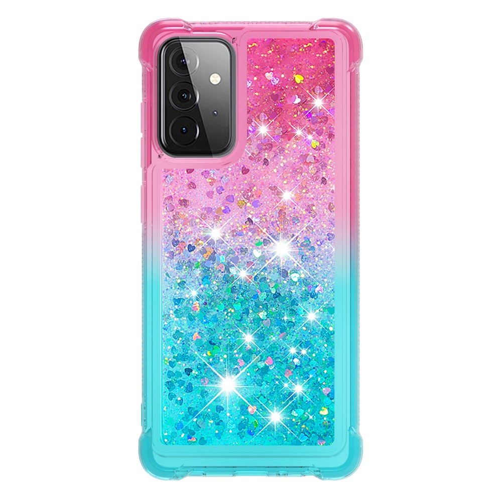 Galaxy A72 5G Glitter-Hülle – Farbverlauf mit funkelndem Puder