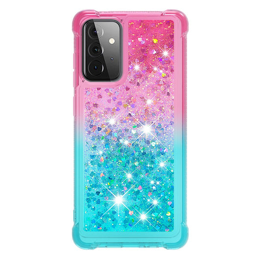 Galaxy A72 5G Glitter-Hülle – Farbverlauf mit funkelndem Puder