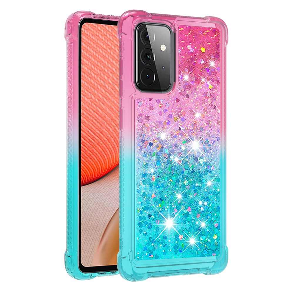 Galaxy A72 5G Glitter-Hülle – Farbverlauf mit funkelndem Puder