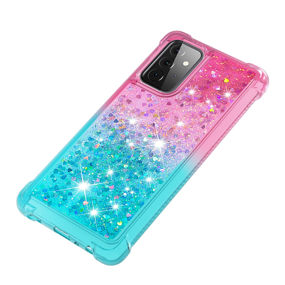 Galaxy A72 5G Glitter-Hülle – Farbverlauf mit funkelndem Puder