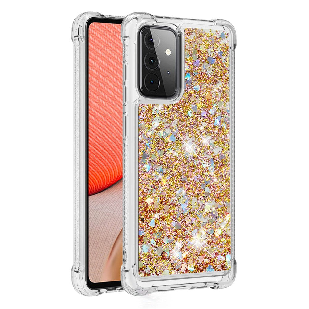 Galaxy A72 5G Glitzer-Hülle – Stoßfest & mit Treibsand