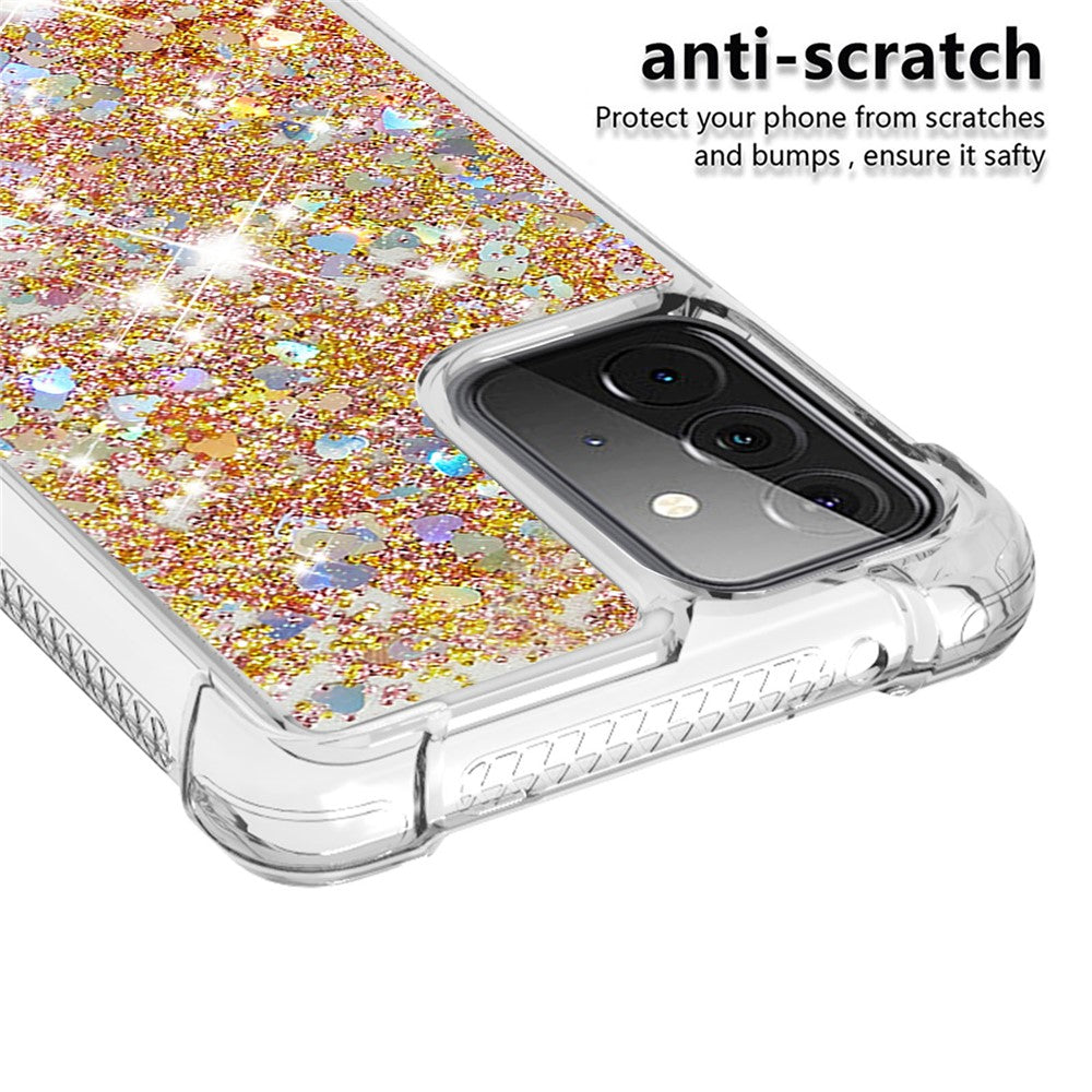 Galaxy A72 5G Glitzer-Hülle – Stoßfest & mit Treibsand
