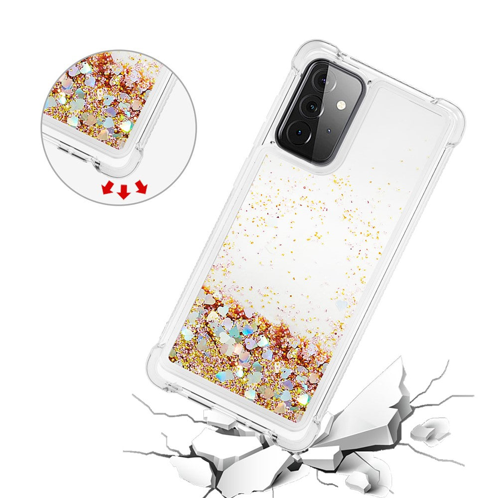 Galaxy A72 5G Glitzer-Hülle – Stoßfest & mit Treibsand