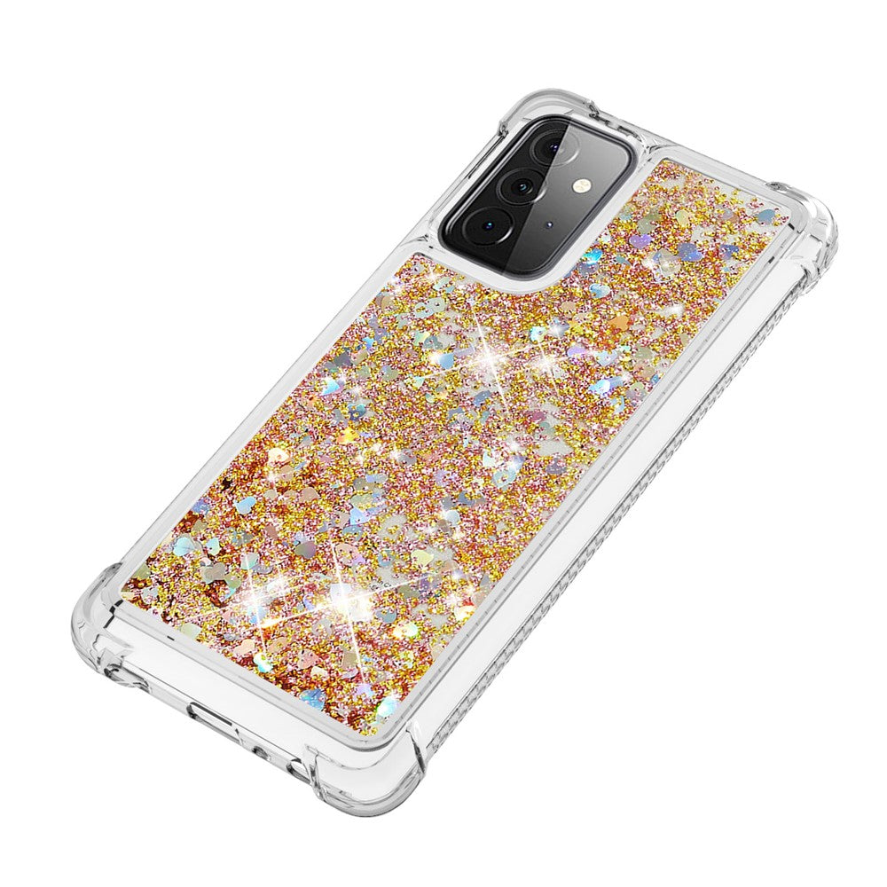 Galaxy A72 5G Glitzer-Hülle – Stoßfest & mit Treibsand