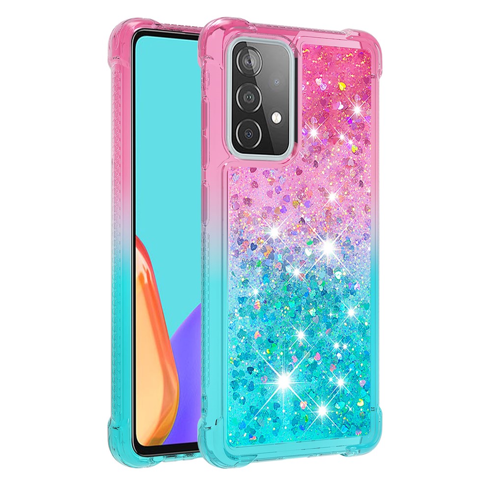 Galaxy A52 4G/5G / A52s 5G Glitter-Hülle – Farbverlauf mit funkelndem Puder