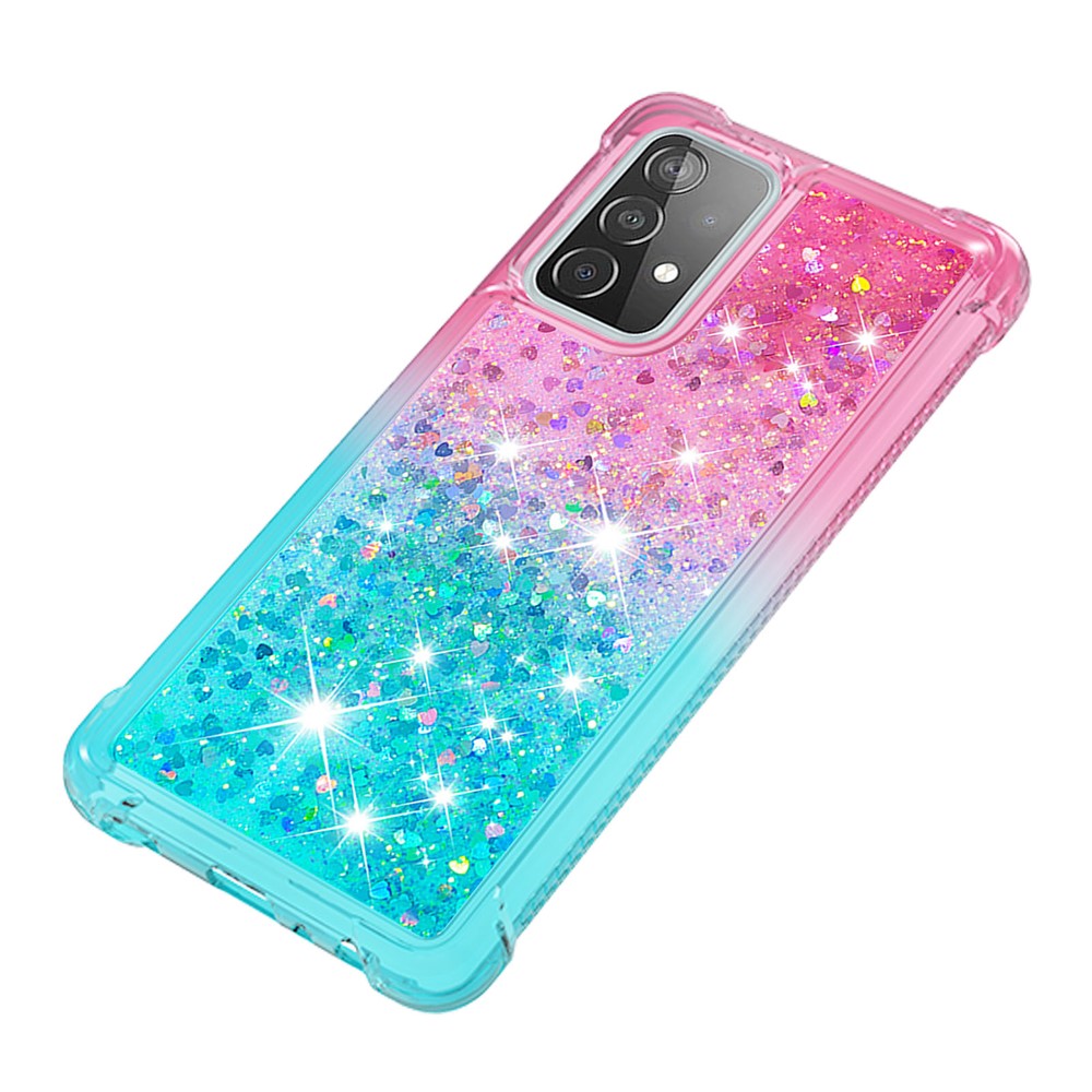 Galaxy A52 4G/5G / A52s 5G Glitter-Hülle – Farbverlauf mit funkelndem Puder